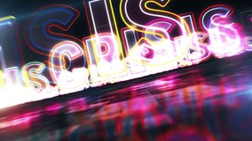 Crisis concept animation, economy, depression, finance, global recession and business recess. Flight between text. Futuristic space abstract 3d rendering animation. - Powered by Shutterstock - Get 15% off with code: PIKWIZARD15