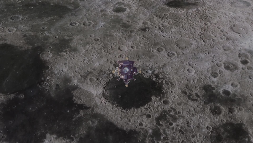 Apollo 11 spacecraft. 3d animation