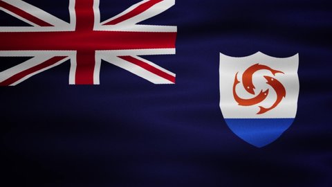 Clip of the flag of Anguilla that is waving