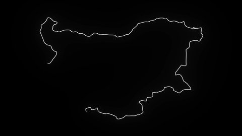 Map of Bulgaria, Bulgaria outline, Animated close up map of Bulgaria