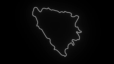 Map of bosnia and herzegovina , bosnia and herzegovina outline, Animated close up map of bosnia and herzegovina