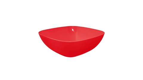 Stop motion animation. 4K, 25p. Changing the color of kitchen bowls on a white background. Stop motion animation with colored cookware for use in infographics on kitchen topics. For promotional