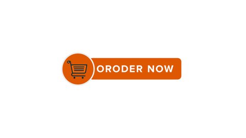 Order Now Animation. Cart and order now alpha video. Cart Icon animation. order now motion graphics.