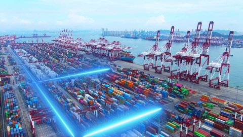Scientific and technological effect of port terminal ，Digital port