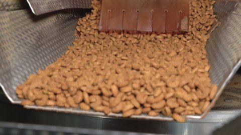 production of dog food at the factory