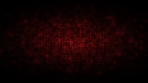Dynamic animation of flashing binary digits particles pattern. Seamless loop background