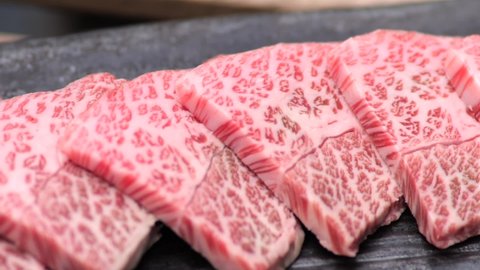 Marbled Japanese beef from Japan