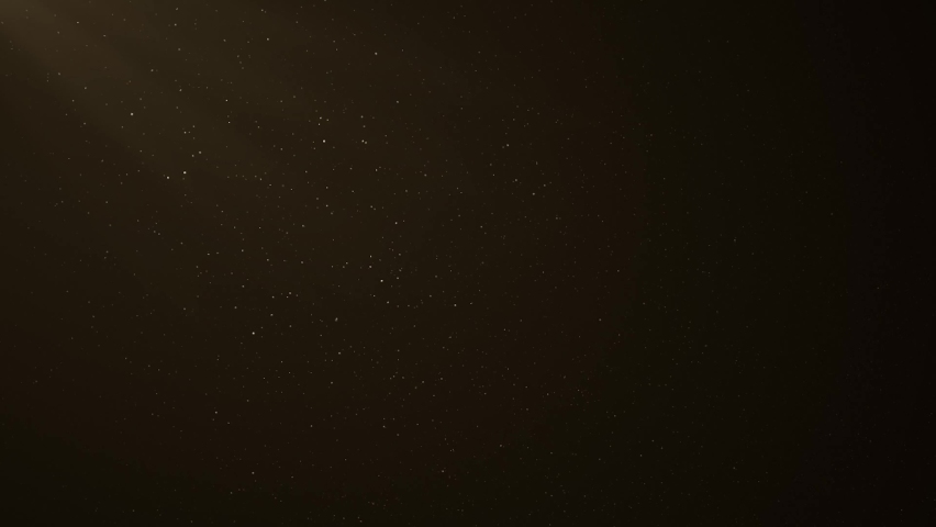 4K particles dust in the wind.Gold glitter floating with flare on black background in slow Motion. Looped 3d animation of dynamic wind particles in the air with bokeh. Royalty-Free Stock Footage #1068761819