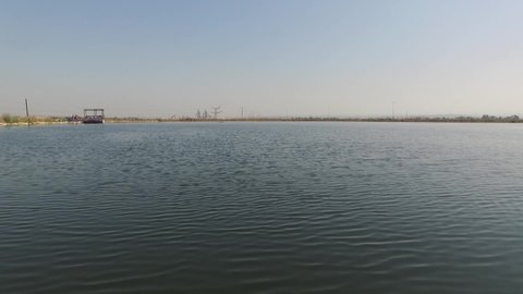 Reservoir full of water Drone Shot