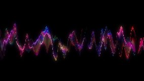 Abstract glowing lines background. Wavy form neon line structure. Futuristic blue,purple,red colors. Technology concept. Global network conncetion. 4K Animation.  Seamless loop - Powered by Shutterstock - Get 15% off with code: PIKWIZARD15