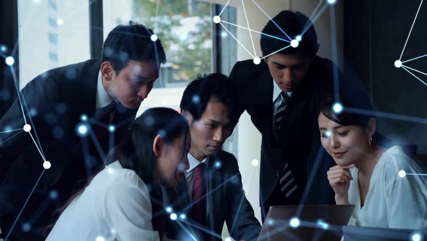 Business network concept. Group of businessperson. Teamwork. Human resources. | Shutterstock HD Video #1068777488