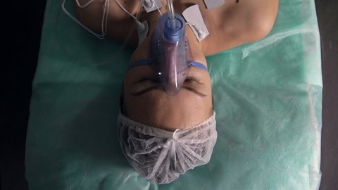 Young female patient in a coma opened her eyes.
