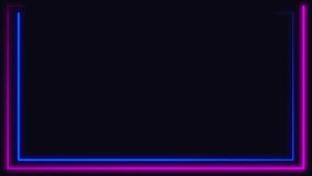 Abstract seamless background blue purple spectrum loop animation Fluorescent UV light 4k glowing neon line Abstract background web neon box template