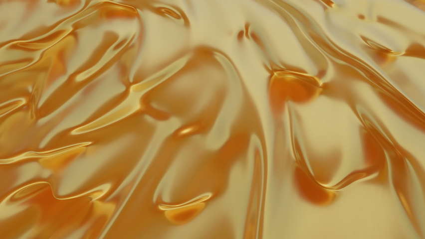 Abstract golden liquid. Golden wave background. Gold background. Gold texture. Lava, nougat, caramel, amber, honey, oil. | Shutterstock HD Video #1068826529
