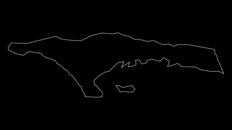 South Haiti department map outline animation
