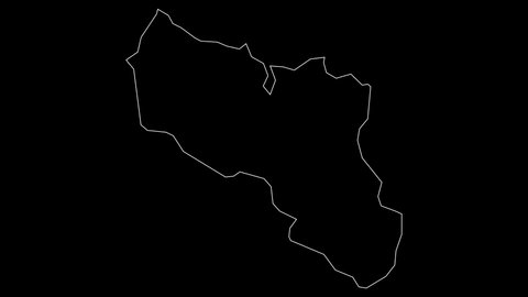 North Haiti department map outline animation