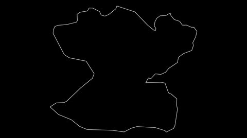 Centre of Haiti department map outline animation