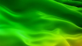 Green gradient clear waving flag. 3d Green flag waving. Colorful Dark seamless loop animation. Green HD resolution Background. Clear flag Closeup 1080p Full HD video layout, presentation sign of greed