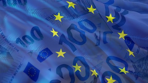Financial Euro money banknote and Commercial money investment profit Europe ecomony concept. Banknotes of the European currency used in shopping. Euro zone currency Closeup Concept. European Euro Cash
