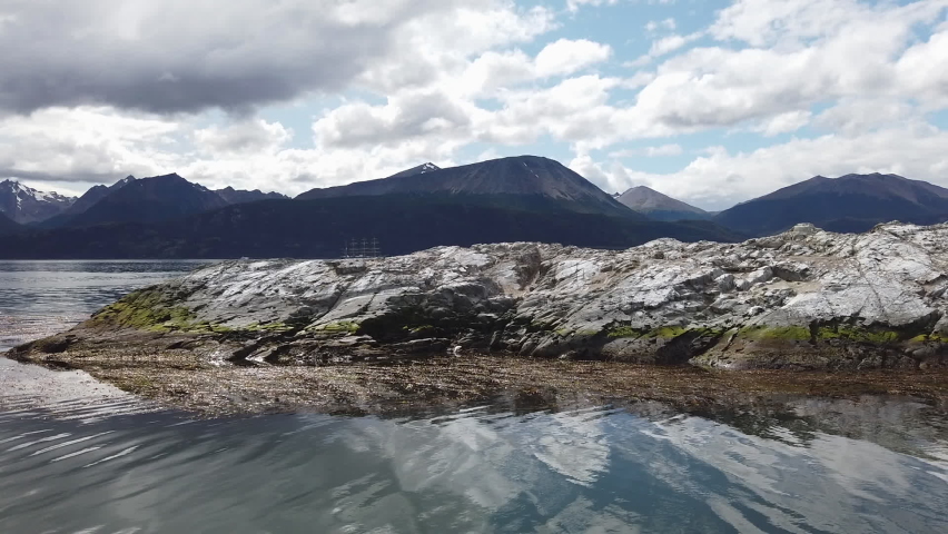 Sailing past the lighthouse at the end of the world in Argentina.