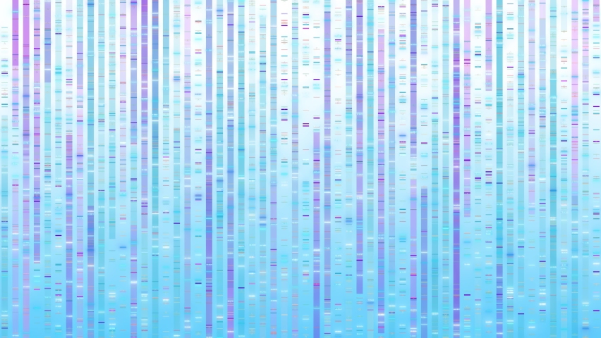 DNA Genome sequencing the bases of a fragment of DNA for gene therapy Royalty-Free Stock Footage #1068870551