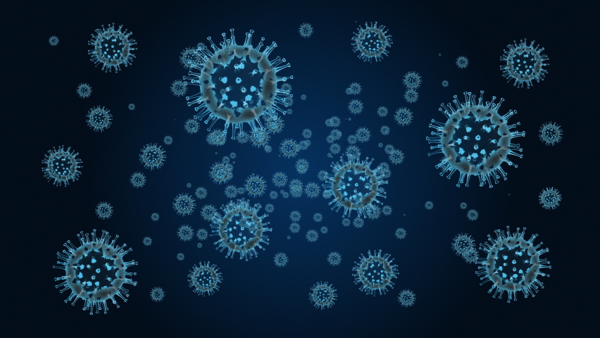 Video of multiple viruses breaking and disappearing, Blue | Shutterstock HD Video #1068875192