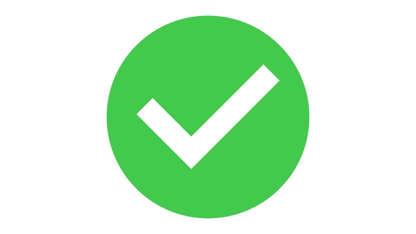 Green Checkmark Animation. Yes Tick. Stock Footage Video (100%  Royalty-free) 1068883754 | Shutterstock