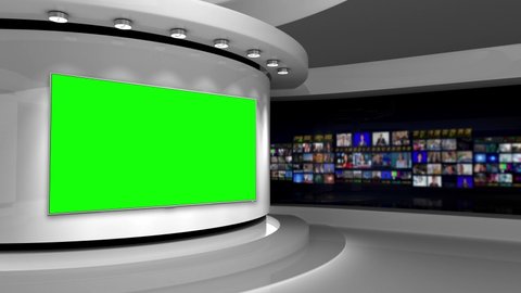Tv Studio News Room Studio の動画素材 ロイヤリティフリー Shutterstock