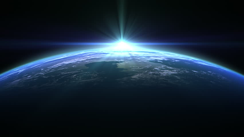 Blue Flare Over The Earth. 3D Animation. Loop. Ultra High Definition. 4K | Shutterstock HD Video #10688927