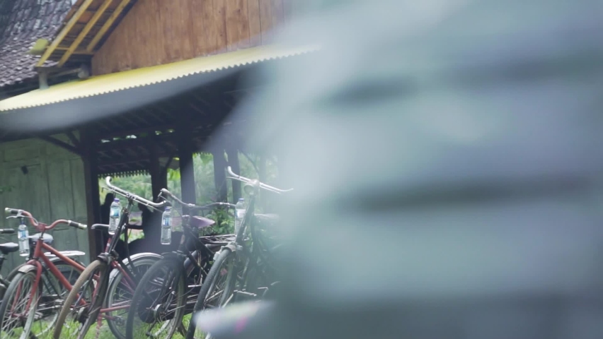 Detail of an old jengki bike in the countryside