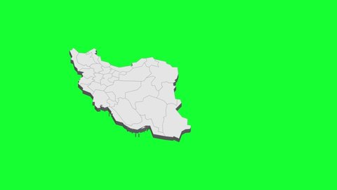 3D map illustration of Iran