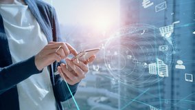 Mobile communication network concept. IoT (Internet of Things). - Powered by Shutterstock - Get 15% off with code: PIKWIZARD15