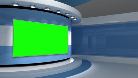 Tv Studio Light Blue Background Loop Stock Footage Video (100% Royalty ...