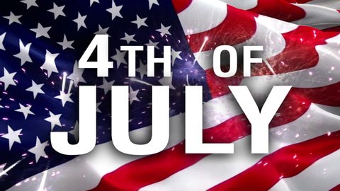 4th of July text on United States flag background. American Flag Happy July 4 Background for United States Holidays. American Flag background. Presidents Day. Banner for USA independence Day Holiday. 
