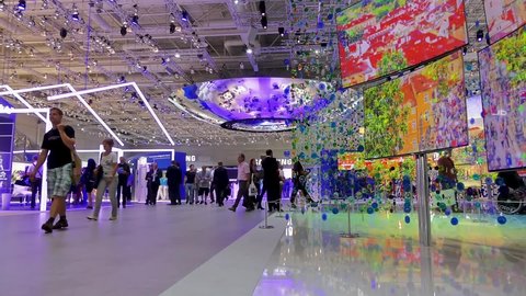 IFA, BERLIN - SEPTEMBER 7 2016: Pavilion Samsung at IFA Global Markets in Berlin, Messe, Germany.