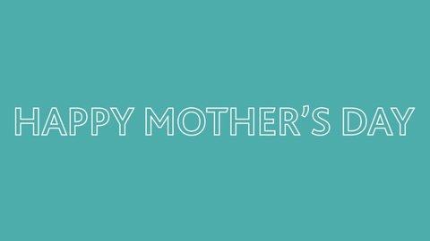 Happy Mother's Day typographic kinetic colorful text. Bring a splash of color to your holiday card.