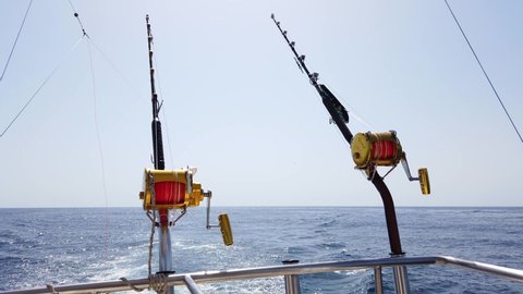 Deep Sea Fishing Reel on a boat	