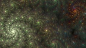 Beautiful psychedelic 4k counterclockwise spiraling galaxy background video in vivid colors and with detailed swiftly moving shining motion blurred stars.