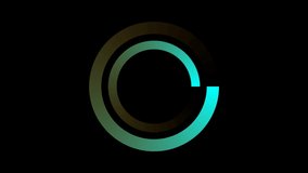 Circle Loading icon loop out animation with dark background. 4K seamless loop video footage.
