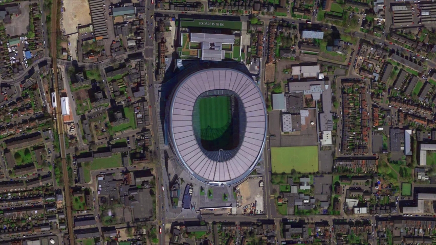 London - UK - March, 2021: Earth Zoom from Tottenham Hotspur Stadium