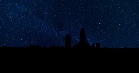 Omaha Nebraska Milky Way Stars Night Time Lapse