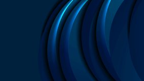 Luminous blue abstract wavy motion design. Futuristic geometric background. Seamless looping. Video animation Ultra HD 4K 3840x2160