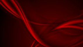 Abstract shiny smooth dark red waves motion background. Seamless looping. Video animation Ultra HD 4K 3840x2160