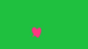 Add a comical heartbeat to your live action or cartoon character.  Use your editor's chroma-key effect to cancel out the green.  The overlay the resulting video over your video.