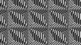  kaleidoscope consists of geometric shapes blinking in black and white colors.