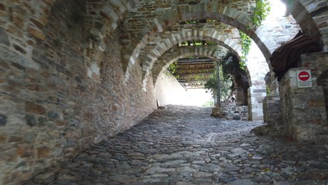 Architecture of Docheiariou monastery, Mount Athos, Athos, Halkidiki, Greece