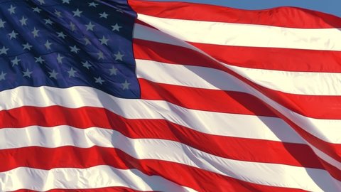 American Flag Usa Background Slow Motion Stock Footage Video (100% ...