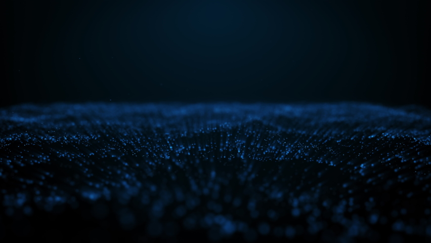 Abstract digital particle wave and light abstract background ,animation cyber or technology background. | Shutterstock HD Video #1069103530