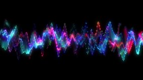 Animation. Abstract glowing lines background. Wavy form neon line structure. Futuristic blue,red colors. Technology concept. Global network conncetion. Isolated on black. 4K Motion graphics - Powered by Shutterstock - Get 15% off with code: PIKWIZARD15
