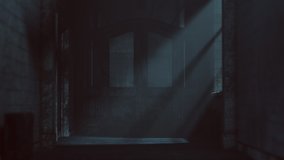 Floating Ghost Evil Spirit Looking Over Her Shoulder in a Derelict Asylum Hospital 3d animation - Powered by Shutterstock - Get 15% off with code: PIKWIZARD15